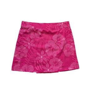 RipSkirt Hawaii Wrap Skirt Womens XS Hot Pink Hibiscus Paia Maui Beachy Length 1